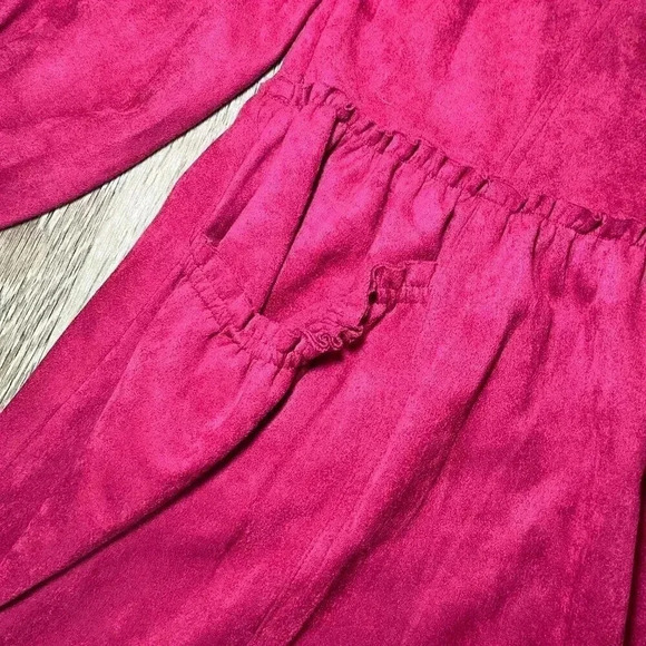 Womens NWT Chelsea & Violet Velour-like Red Dress - M - Picture 4 of 10